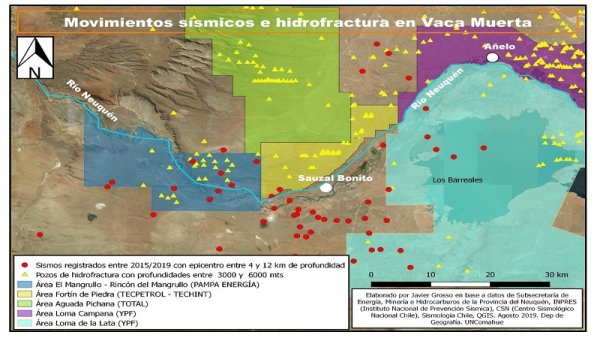 Vaca Muerta: en lo que va del 2019 hubo más de 130 sismos y dos accidentes por día 