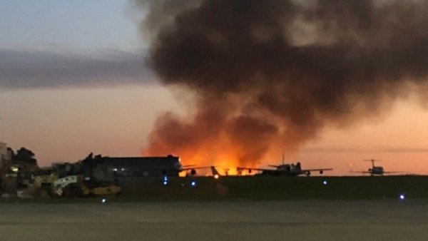 Incendio en la reserva Isla Verde de El Palomar