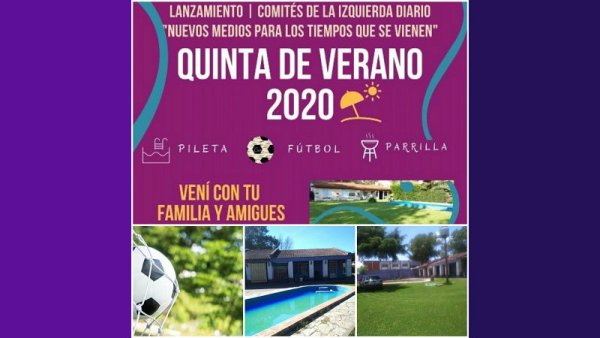 Campana: el PTS y La Izquierda Diario impulsan la "Quinta de Verano 2020"