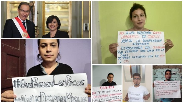 Continúan las protestas digitales en Perú contra la suspensión perfecta de labores