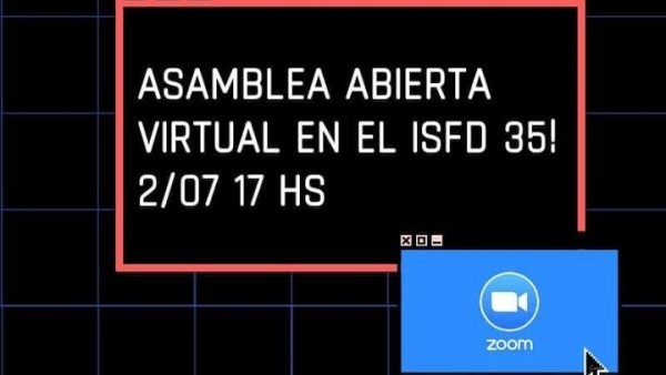 Monte Grande: asamblea virtual de cientos de estudiantes en el ISFDyT N* 35 