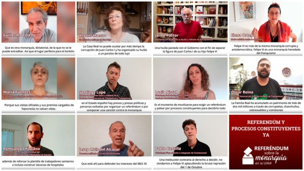 VIDEO | Voces de la izquierda y los movimientos sociales independientes del Gobierno se alzan contra la Corona