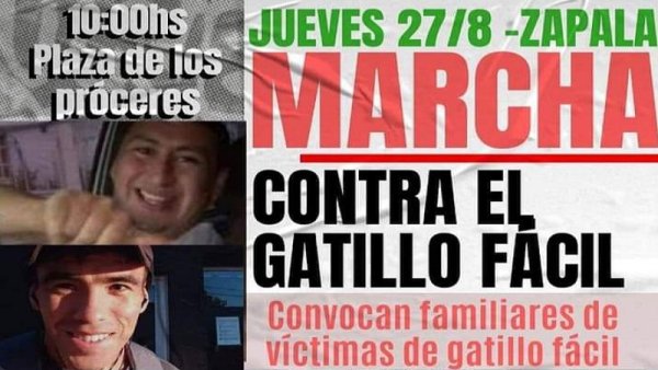 Convocan a movilizar contra el gatillo fácil en Zapala