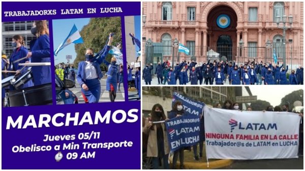 Sin respuestas, los trabajadores de Latam vuelven a protestar en el microcentro porteño