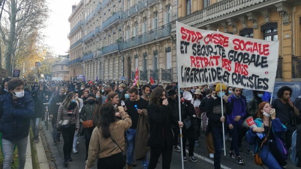 Manifestaciones en Francia contra la ley de seguridad de Macron y la violencia policial