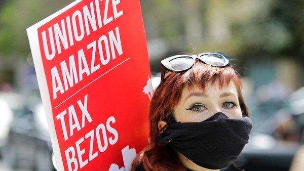 La mayor lucha sindical de Amazon está sucediendo en Alabama