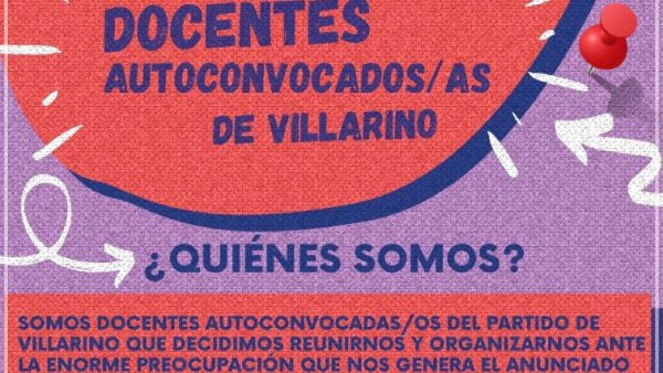 Docentes autoconvocados de Villarino se organizan por el derecho a la salud y la educación