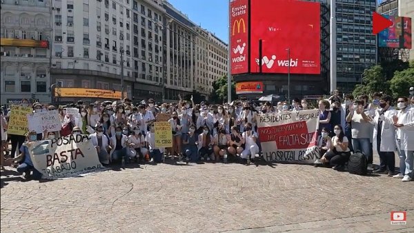 Marcha de salud: “Sin residentes no hay hospital, precarizados no vamos a trabajar”