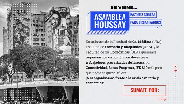 Asamblea Houssay: Razones sobran para organizarnos