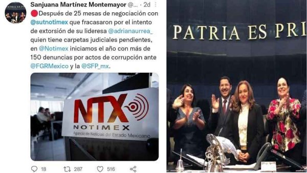 Sanjuana Martínez acusa de extorsión al Sutnotimex 