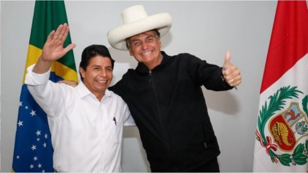 Pedro Castillo se reunió con Jair Bolsonaro en Brasil