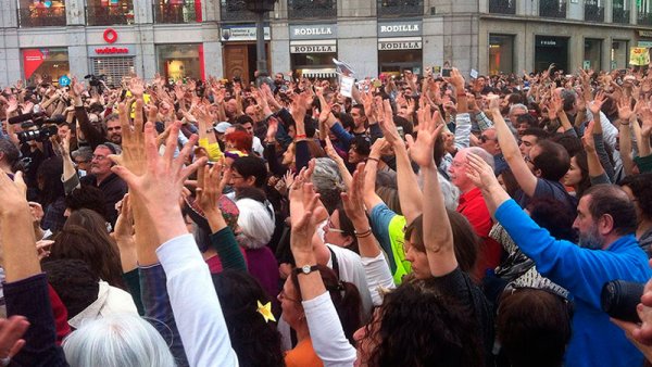 El 15M volvió a llenar la Puerta del Sol en Madrid