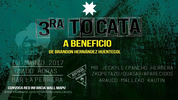 Realizan tocata solidaria por Brandon Hernández Huentecol