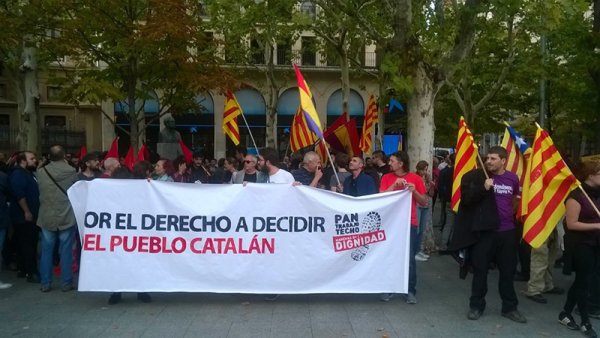 Las Marchas por la Dignidad de Aragón contra la represión en Cataluña