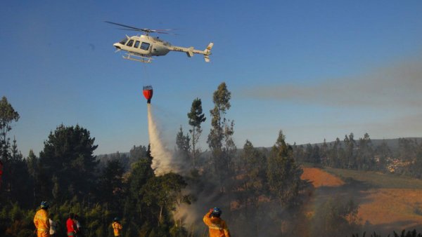 Se mantienen diversos focos de incendio en Ercilla