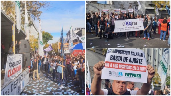 Trabajadoras y trabajadores de prensa: cese de tareas y acto contra los despidos en Clarín 