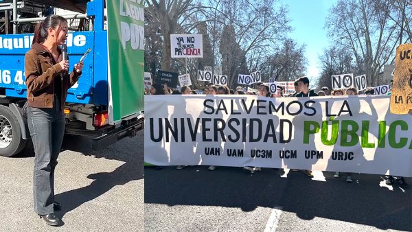 Irene, estudiante de la UC3M: “Ayuso es responsable de esta ofensiva, pero las leyes educativas del PSOE y UP han continuado privatizando y reprimiendo”