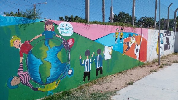 Jornada de murales en el Club Estrella del Norte del oeste neuquino