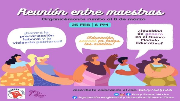 Las maestras nos organizamos rumbo al 8M ¡Súmate!