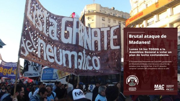 Brutal ataque de Fate: todos a la Asamblea General a votar un plan de lucha contundente