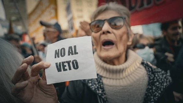 ¡A las calles contra el veto y por nuestros jubilados! 