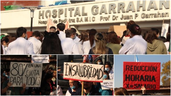 Enorme abrazo al Hospital Garrahan por aumento salarial y para rechazar el ajuste 