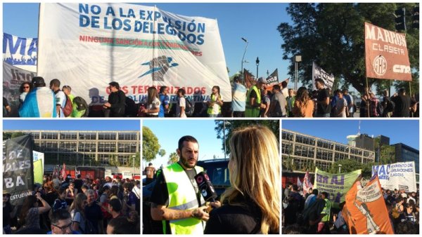 [Video] Corte en Costanera de tercerizados de GPS-Aerolíneas Argentinas contra la expulsión de sus delegados