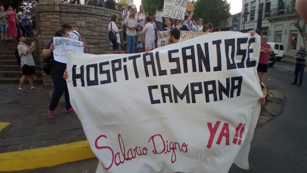 Campana: gran movilización de trabajadores de la salud