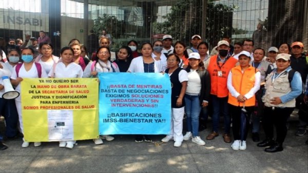 Continúan protestas por transparencia en basicación de trabajadores de la salud