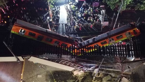 Tragedia en México: se derrumba un puente ferroviario y mueren más de 20 personas