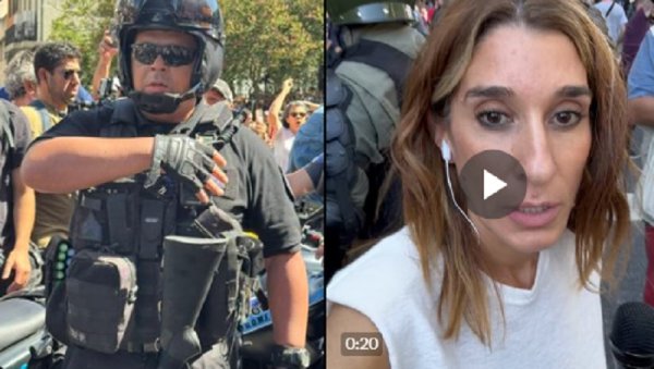 La Federal y Gendarmería violentaron a periodistas que cubrían la movilización a Plaza de Mayo