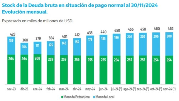 Un año de Milei: ¿aumentó o bajó la deuda pública?