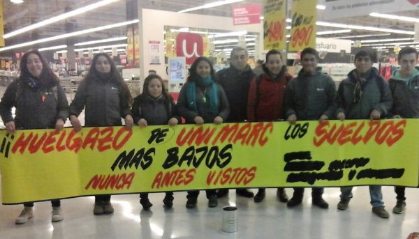 Unimarc de Puerto montt en huelga: Los sueldos más bajos nunca antes vistos