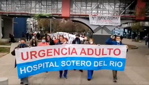 Movilizaciones en el Hospital Sótero del Río: ¡Queremos 4to turno y asignación de turnos ya!