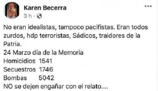 Reina vendimial reivindicó el último golpe genocida en Mendoza