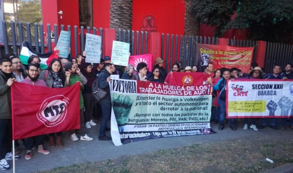 Parte caravana en solidaridad con la huelga de Audi