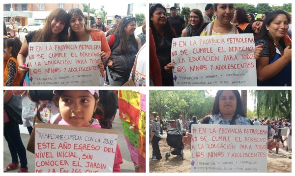 Marcha por los derechos de les niñez y adolescentes en Plottier