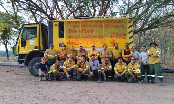 Brigadistas de Incendios Forestales repudian el no tratamiento del régimen previsional diferencial 