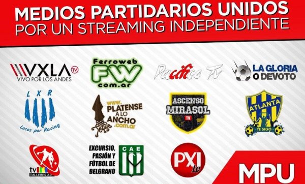 Transmisiones del fútbol: los medios partidarios sellan su unión