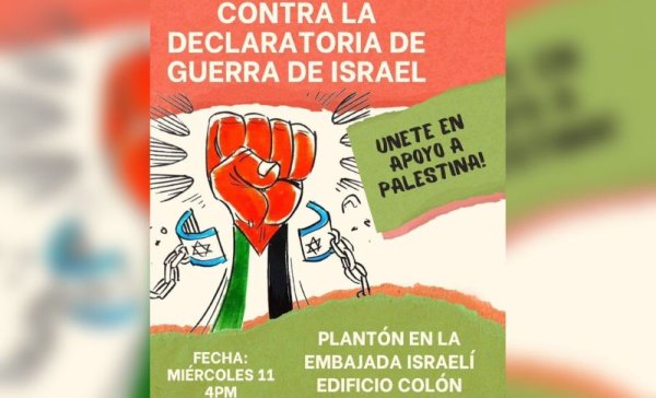 Costa Rica: Convocan acto de apoyo a Palestina y en repudio a la declaración de guerra de Israel