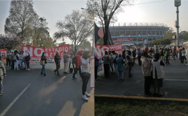 Vecinxs cierran Avenida Tlalpan a altura del estadio Azteca