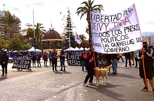 Concentración por la libertad de Deivi Jara y todos los presos políticos