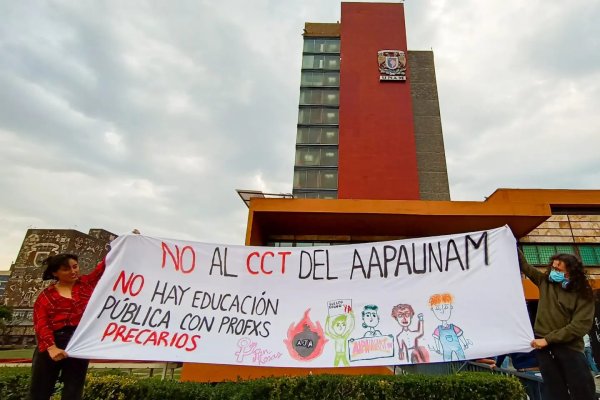 Mitin en Rectoría por mejoras laborales y democratización de la UNAM