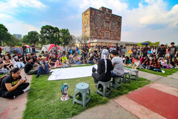 Así se vivió el primer día de campamento en la UNAM por solidaridad con Palestina