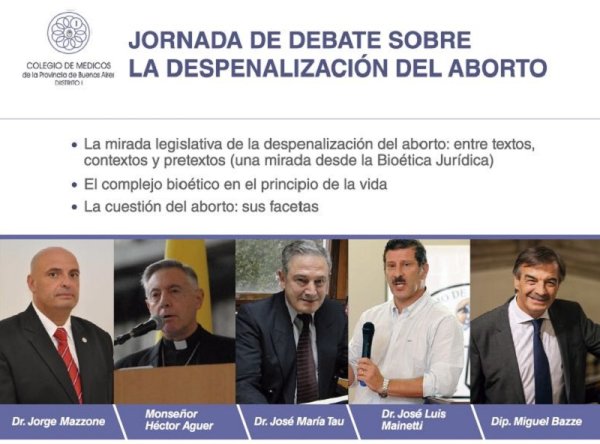 La Plata: La Iglesia y el Colegio de Médicos aliados contra el aborto