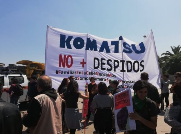 Empresa Komatsu viola privacidad de trabajadores amedrentando con test de drogas