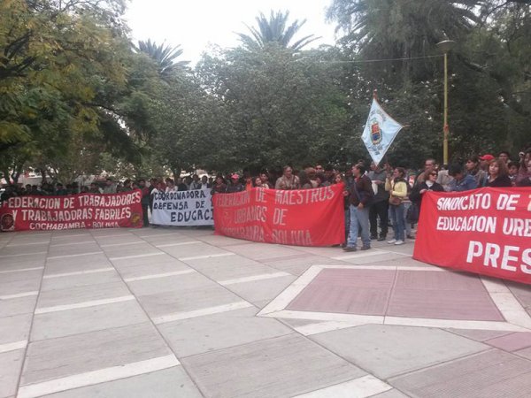 La Central Obrera suma su apoyo a la huelga en la universidad de Cochabamba