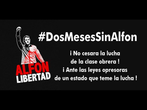 La represión contra la juventud: a dos meses de la entrada en prisión de Alfon