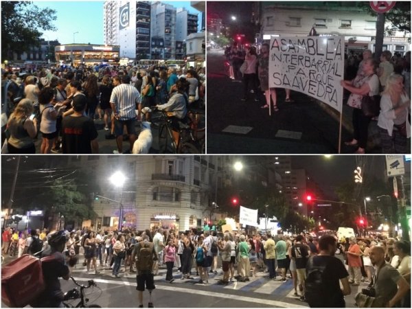 Abajo el DNU: asambleas y cacerolazos en toda la Ciudad de Buenos Aires