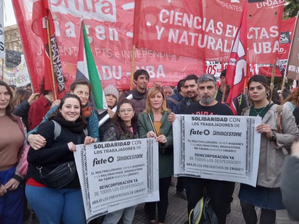 San Martín. Jornada de solidaridad con los trabajadores despedidos del neumático y de la salud